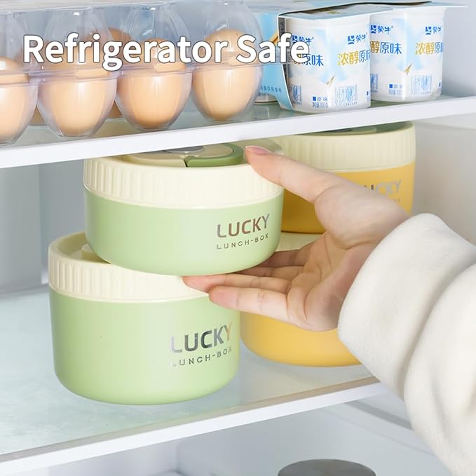 YBOBK HOME Thermal Bento Box Aldult Lunch Box, Stainless Steel Portable Insulated Lunch Container For Work Picnic, Keep Warm Food Container With Bag, Induction Cooker & Microwave Safe