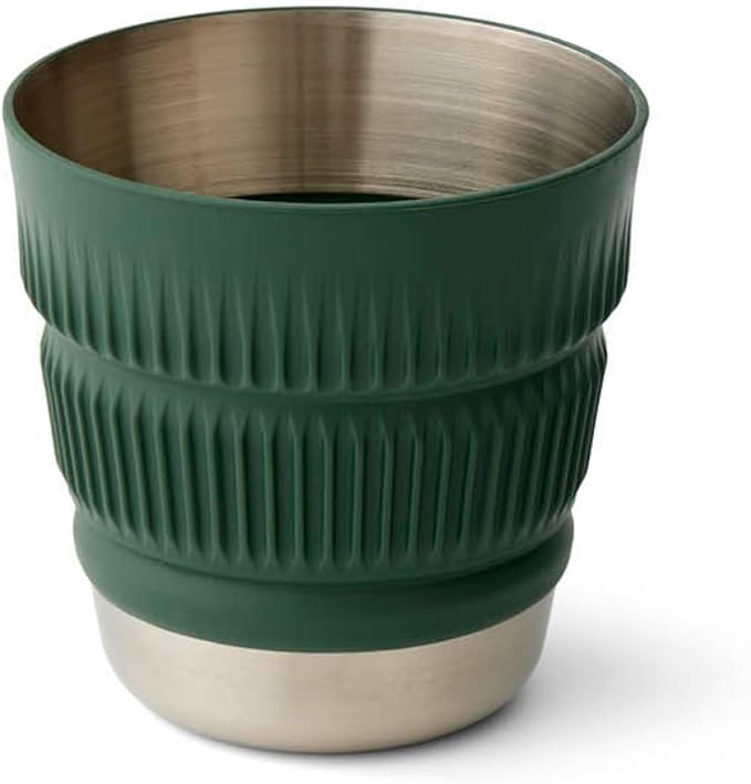 Sea to Summit Detour Stainless Steel Collapsible 16 Ounce Camp Mug, Laurel Wreath Green