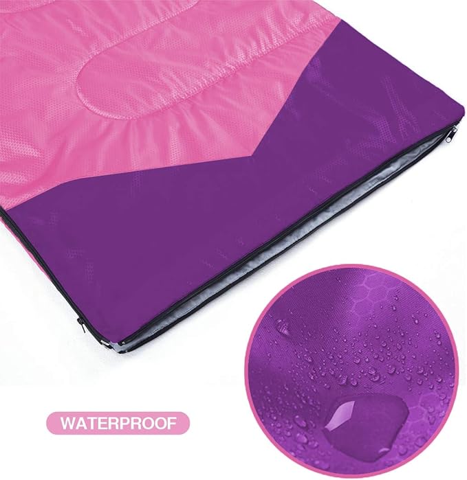 oaskys Camping Sleeping Bag - 3 Season Warm & Cool Weather - Summer Spring Fall Lightweight Waterproof for Adults Kids - Camping Gear Equipment, Traveling, and Outdoors