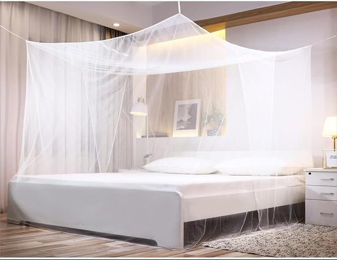 Mosquito NET for Full and Queen Size , L 75 X W 71 X H 59 inch, White (OR19106)
