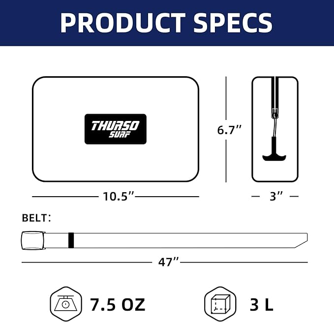 THURSO SURF Waterproof Fanny Pack Dry Bag Floating Pouch Bag Adjustable Waist Strap Keep Your Phone and Valuables Safe/Dry SUP Accessories for Kayaking Paddle Board Snorkeling Boating (Slate)