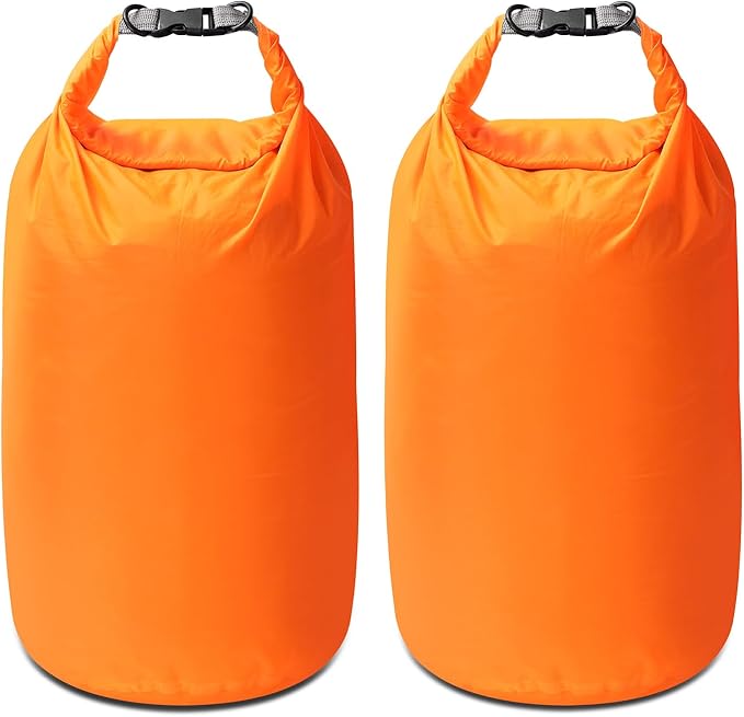 Dry Bag Set, Waterproof Small Lightweight Dry Bags for Paddle Board Kayaking, Fishing, Camping (Orange, 70L 2Pack)