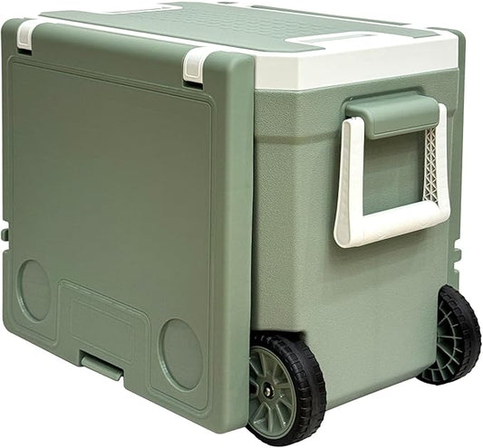 34-127 Quart Insulated Portable Cooler with Heavy Duty Wheels Keeps Ice for up to 5 Days, Great for Drink, Beach, Camping, Tailgating, Sports, & More