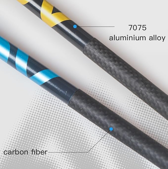 AONIJIE Trekking Poles -2 Ultralight Collapsible Carbon Fiber Hiking Poles with Anti-Shock and Quick Lock System, Folding Walking Sticks for Hiking, Camping