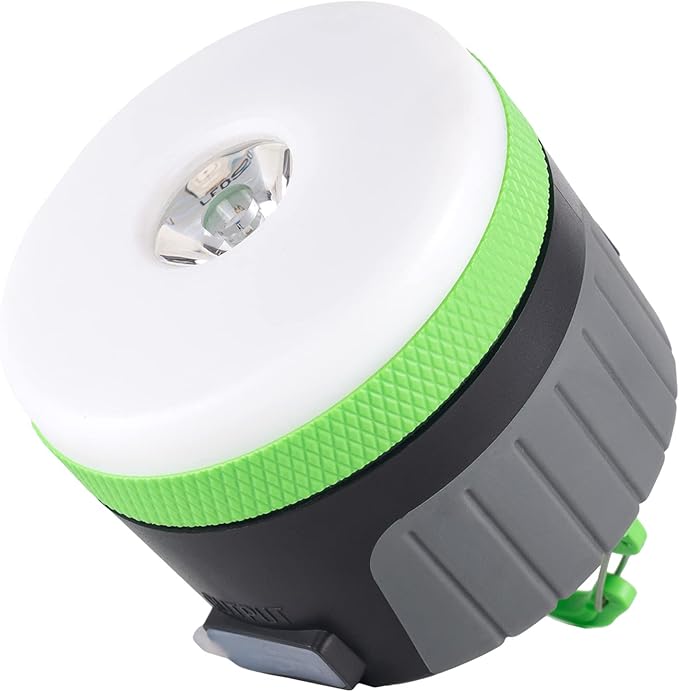 LIT-PaTH LED Camping Lantern, Rechargeable Light with Magnet Base, 4400 mAh, Survival Kit for Emergency, Hurricane, Outage, Large Green, 1 Pack
