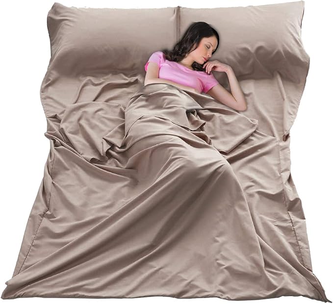 Sleeping Bag Liner Ultralight Travel Sheet Dirt-Proof Travel Camping Sheet Sleeping Sheet Hotel Sheet for Outdoor Travel Hiking Hotels Picnics