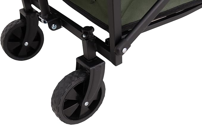 Collapsible Wagon Cart Foldable with Wheels - Multi-Purpose Folding Utility Heavy Duty Wagons Carts for Camping, Outdoor, Beach, Picnic, and Garden Use