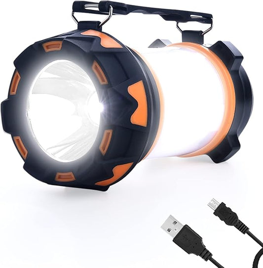 AYL LED Camping Lantern Rechargeable, Super Bright Lantern Flashlight and 360 Degree Illumination, Power Bank, IPX4 Waterproof for Hurricane Emergency Survival, Power Outages, Hiking, Home, Tent Light