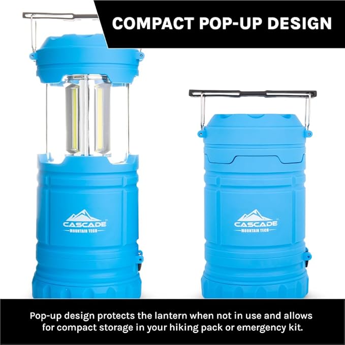 Cascade Mountain Tech Collapsible Flash Pop 2-in-1 Lantern/Flashlight
