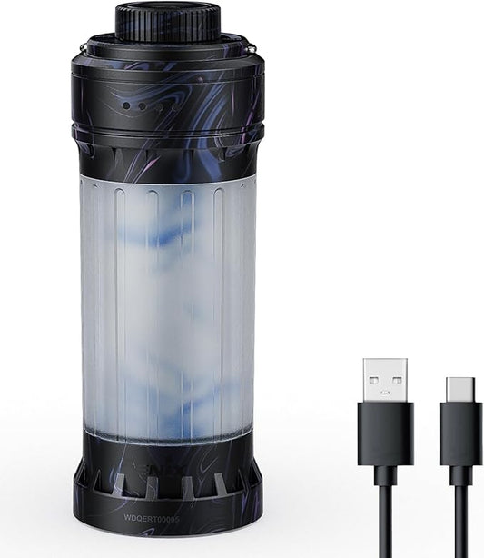 Fenix CL22R 500 Lumen Compact Lantern, USB-C Rechargeable and Multifunctional with Red Light and Colorful Ambient Lights for Camping, Hiking, Fishing (Polar Night Black)