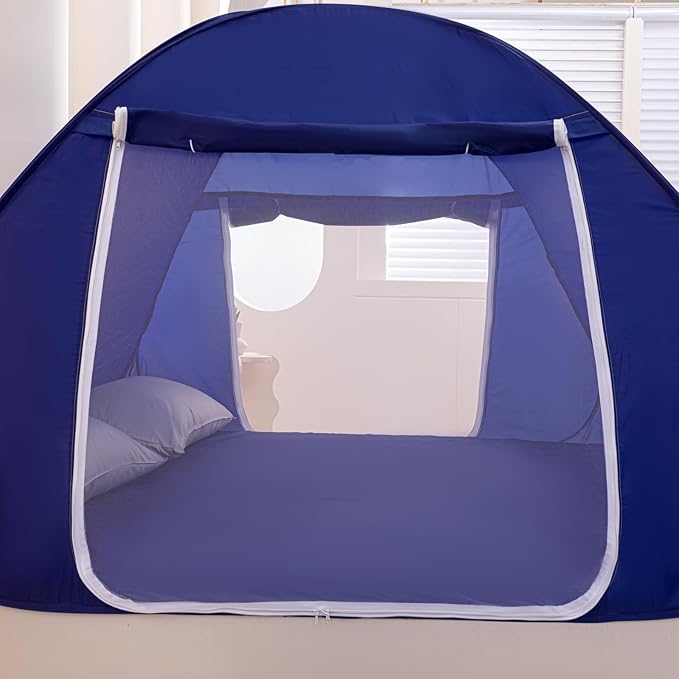 Mosquito Net for Bed, Folded Size 20 inch Portable Camping Travel Mosquito Tent, Pop Up Mosquito Net with Double Entry for King Queen Size Bed (Folded 20 Inch, 71"x79"x59")