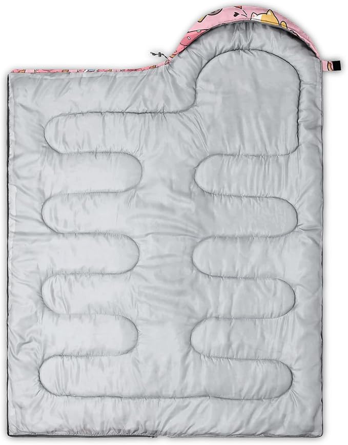 QOOMO Camping Sleeping Bags,3 Season Warm & Cool Weather,Lightweight,Waterproof Sleeping Bags for Adults & Kids,Traveling,and Outdoors,Camping Gear Equipment