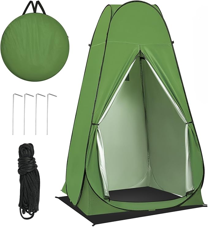 Pop Up Privacy Shower Tent, Outdoor Portable Changing Tent Camping for Camping Beach Toilet Shower Bathroom Changing Room Sun Shelter with Window with Carry Bag