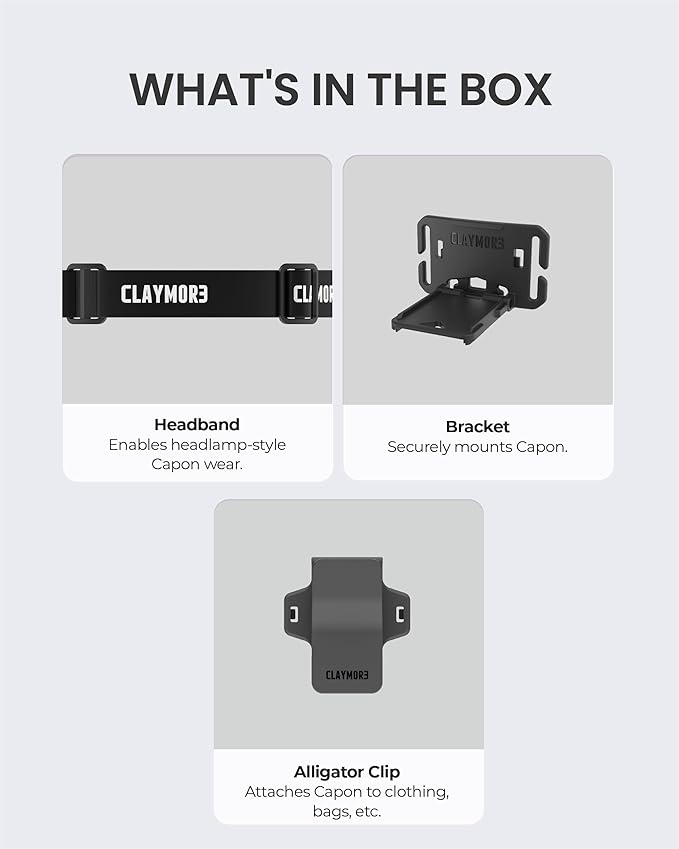 CLAYMORE Capon Wearable Kit - Convertible Headlamp & Clip Lantern for Camping, Hiking, and Outdoor Adventures, Portable & Easy Attachment