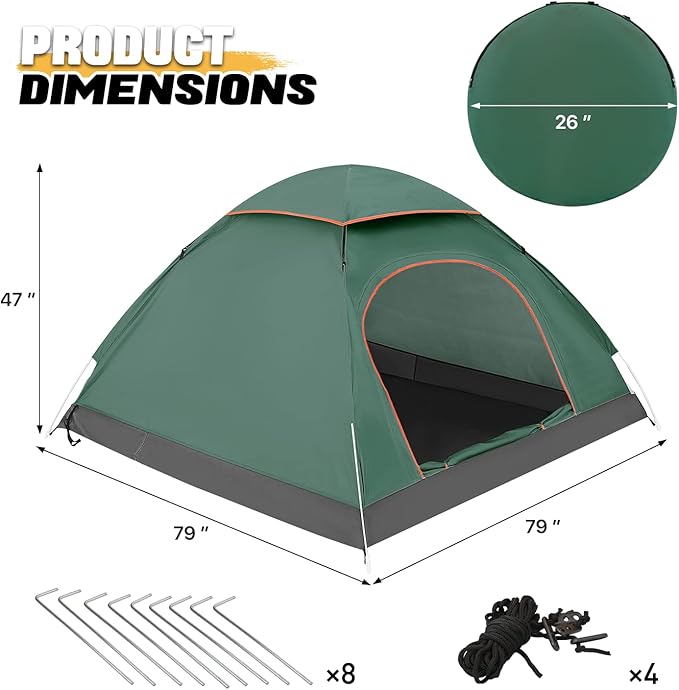 MoNiBloom 2 Person Dome Tent with Skylight, Ultralight Carry Family Tent Easy Set Up and Backpacking Tent with Lightweight Aluminum Alloy Frame for Adults Camping Hiking Outdoor Festivals, Blue