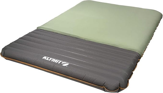 Klymit Klymaloft Lofted Hiking and Backpacking Air Bed, Inflatable Sleeping Pad for Camping with Memory Foam,Green