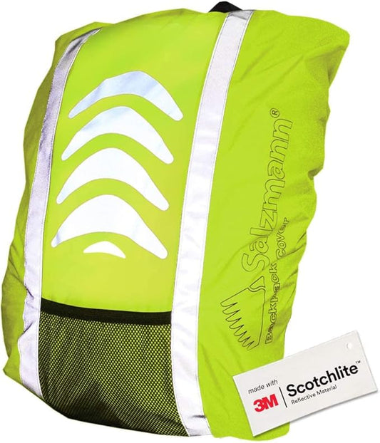Salzmann Reflective Backpack Cover | High Visibility, Waterproof & Weatherproof | Ideal for Cycling, Running & Hiking