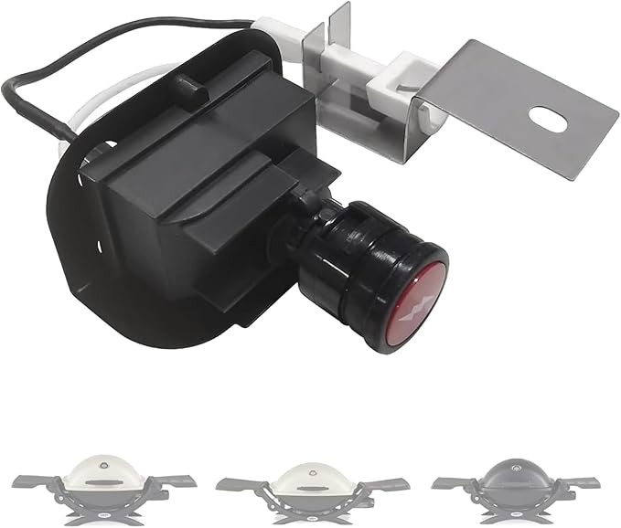 SafBbcue 64868 Electronic 2-Outlet Ignition Kit Replacement Parts for Weber Q1200 Q2200 Series Grills (from '14-Present), Compatible with Weber Igniter 64868, for Weber 51010001 51200001 Gas Grill