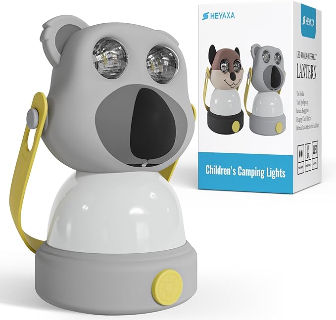 Kids Camping Lanterns, Battery Powered Night Light for Emergency, Hurricane, Lightweight Tent Lamp (Koala)