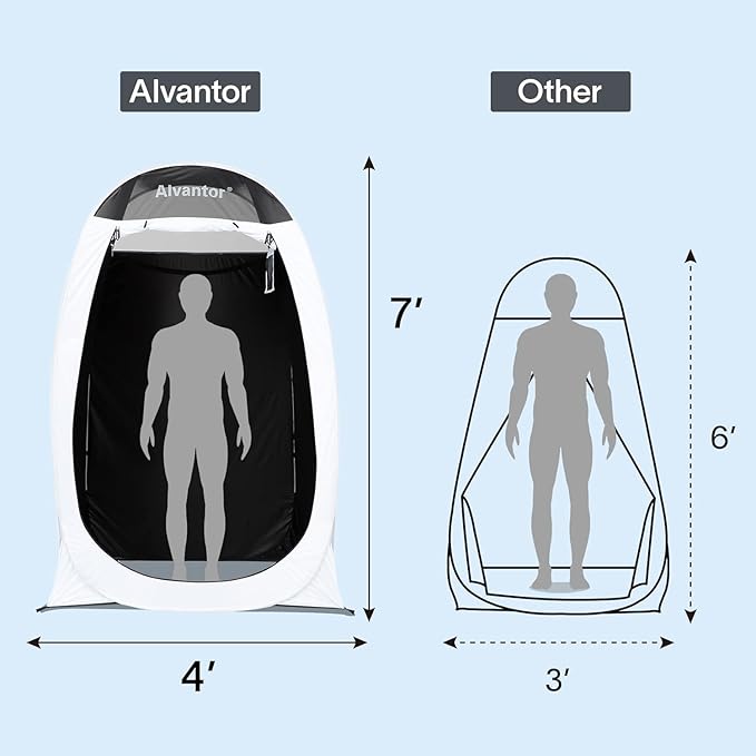 Alvantor Shower Tent Changing Room Outdoor Toilet Privacy Pop Up Camping Dressing Portable Shelter Teflon Coating