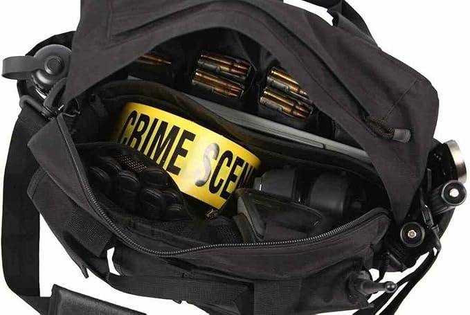 LAPG Camping Jumbo Bail Out Bag - Survival Range Gear With Multiple Pockets, Multi-functional Hiking Bug Out Bag, Black