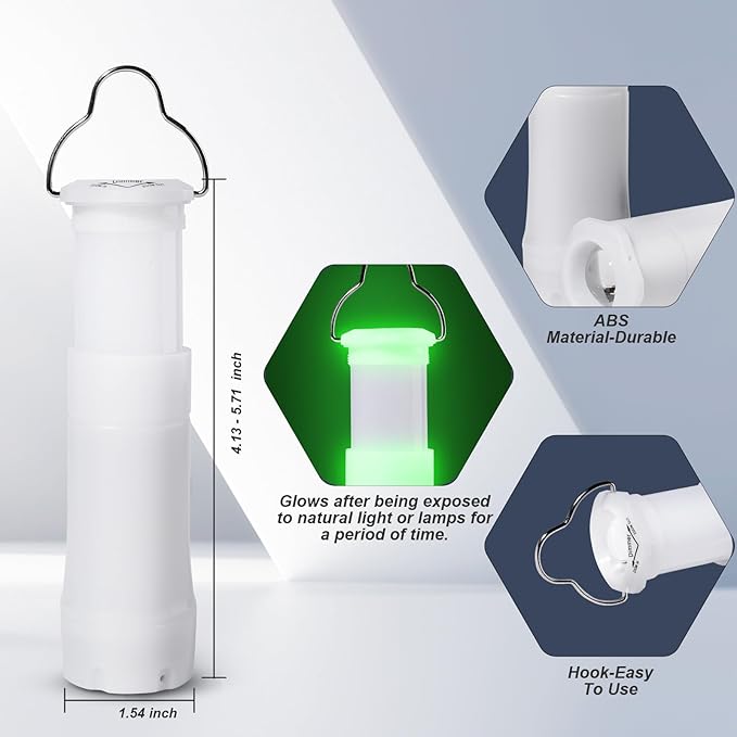 Kunhe 2 Pack 2-in-1 Glow in The Dark Mini Lantern Flashlight for Kids 3*AAA Small Tent Light 3 Mode Switching Portable Outdoor Led Camping Essential for Hurricanes Travel Emergency Lighting Gifts