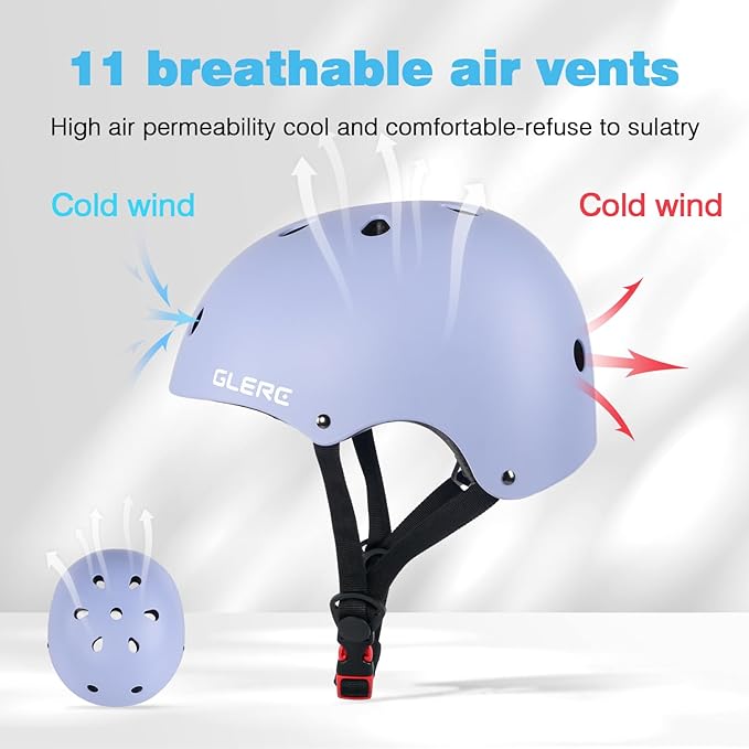 Glerc Warrior Kids Bike Helmet, Adjustable Toddler Helmet for Age 3-16 Years Boys Girls, Sport Helmet for Skateboard Scooter Skating Skiing Climbing & Lightweight, Multiple Colors