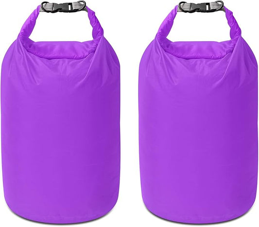 Dry Bag Set, Waterproof Small Lightweight Dry Bags for Paddle Board Kayaking, Fishing, Camping (Purple, 40L 2Pack)