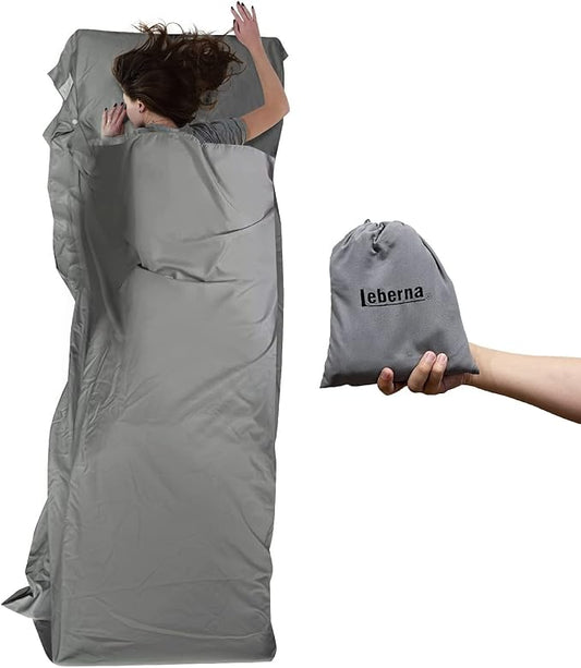Sleeping Bag Liner Ultralight Adult Sleep Sack Travel Sheets for Hotel Sleeping Bags for Adults Liners Sheet Cotton Lightweight Camping Inner Hostel Fresh Back Backpacking NO Zipper Traveling Bed