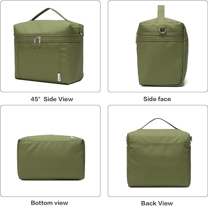 NOL Natural Organic Lifestyle Insulated Lunch Bags for Women Cooler Bag Lightweight Nylon Waterproof Lunch Box For Work