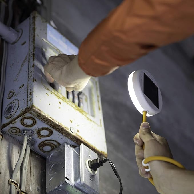 MPOWERD Luci Core: Solar Utility Task Light | Adjustable Silicon Arm, 40 Lumens, Lasts 12 Hours, Work, Emergency, Outdoor Light, No Batteries Needed, USB for Quick-Charging, Waterproof, White, yellow