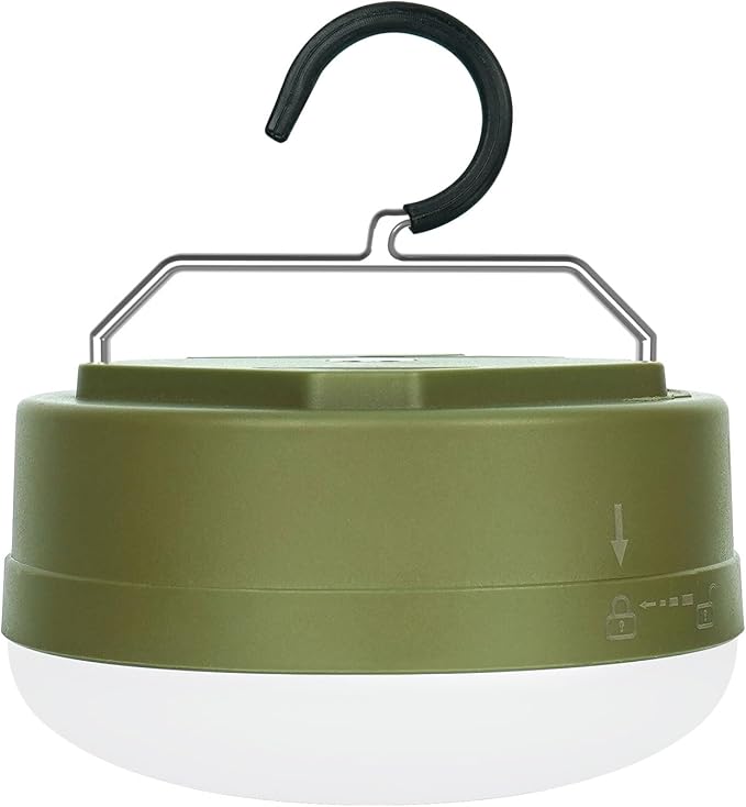 LED Camping Lantern, 1000LM Battery Power Camping Lights, Red Light, IPX4 Waterproof Tent Light, 5 Mode, Portable Flashlight for Power Outage, Emergency, Hurricane, Hiking