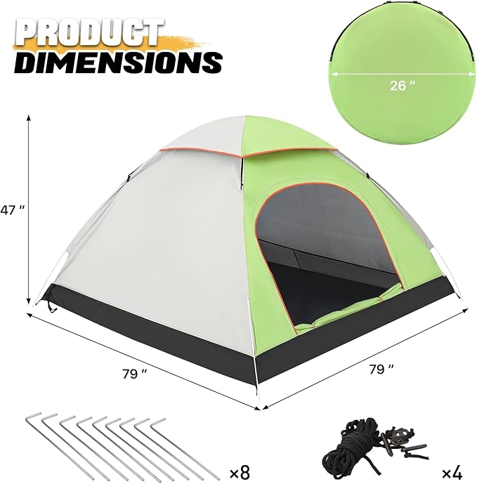 MoNiBloom 2 Person Dome Tent with Skylight, Ultralight Carry Family Tent Easy Set Up and Backpacking Tent with Lightweight Aluminum Alloy Frame for Adults Camping Hiking Outdoor Festivals, Blue