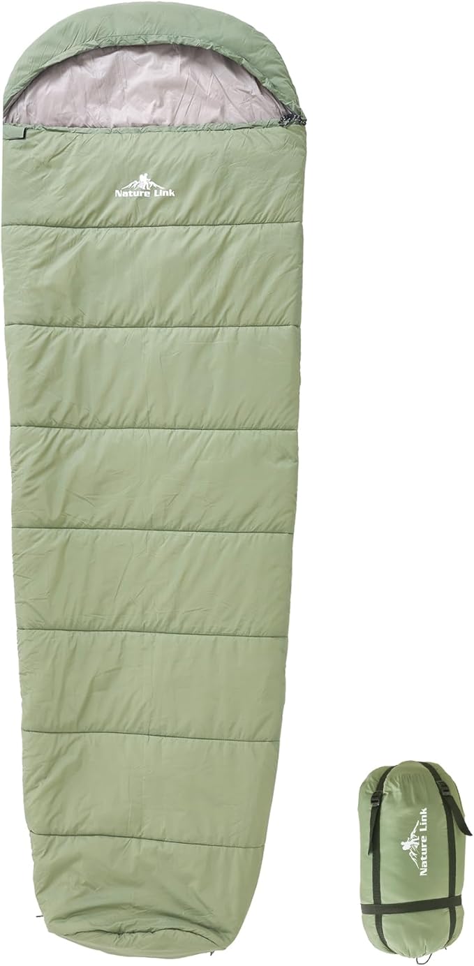 Lightweight Mummy Sleeping Bag 2.87lbs, Backpacking Sleeping Bag 42℉-55℉, Nylon Shell and Lining, Compact, Ultralight Sleeping Bag for Backpacking Camping Hiking