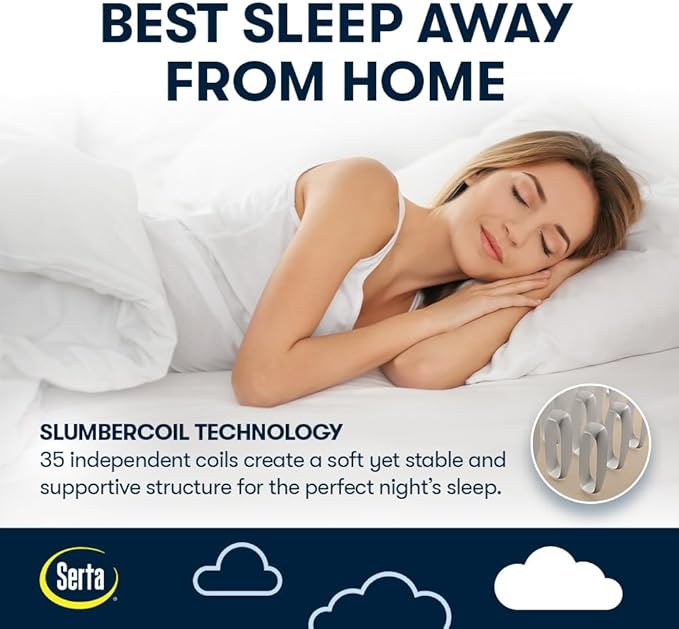Serta Raised Air Mattress with Never Flat Pump | Luxury Inflatable Mattress with Built in Air Pump to Ensure a Good Night’s Rest | Heavy Duty Blow Up Mattress with Self Inflating Pump