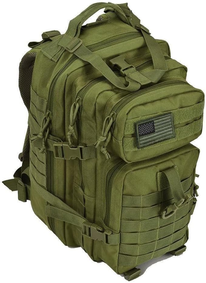 REEBOW GEAR Military Tactical Backpack Small Molle Assault Pack Army Bug Bag Backpacks Rucksack Daypack (Army Green)
