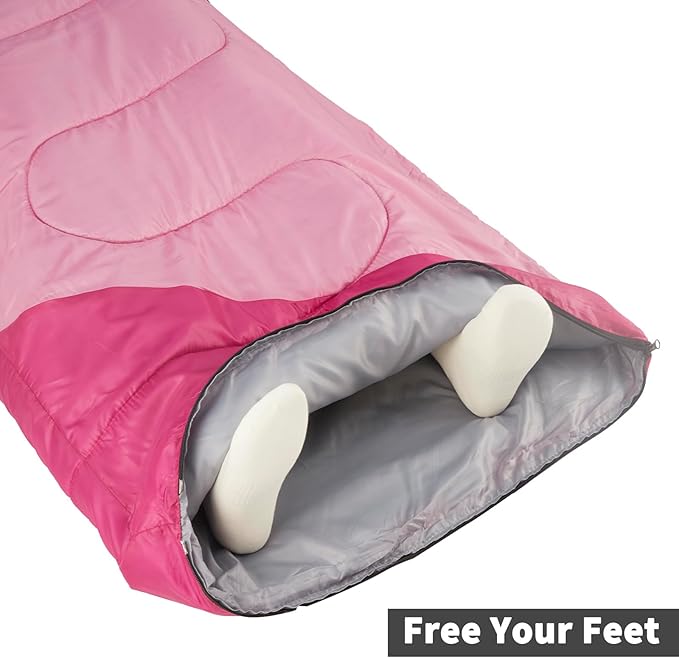 GEERTOP Backpacking Sleeping Bag for Camping, Lightweight Sleeping Bags for Adults Kids Summer Warm Cold Weather Hiking Travel