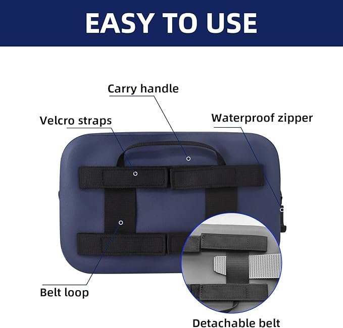 THURSO SURF Waterproof Fanny Pack Dry Bag Floating Pouch Bag Adjustable Waist Strap Keep Your Phone and Valuables Safe/Dry SUP Accessories for Kayaking Paddle Board Snorkeling Boating (Navy)