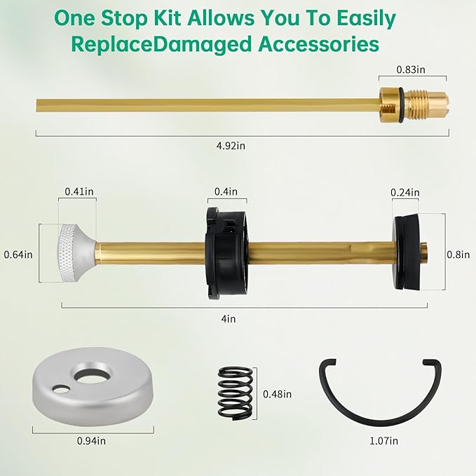 SUNJIKA Camping Stove&Lantern Comprehensive Repair Kit for Coleman Lantern Parts with Coleman Dual Fuel Stove.Check Valve,Air Stem Assembly(200-6381),Universal Plunger Pump Metal Part(242j5201)