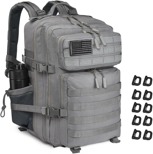 Military Tactical Backpack 45L Large Tactical Backpack for Men, Hiking Rucksack With Bottle Holder