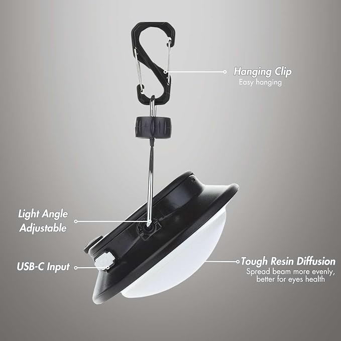 SUBOOS Gen 2 Pro 3000LM UFO Camping Lantern Rechargeable, Portable Tent Light, 200h Runtime, Waterproof for Camping, Canopy, Vendor, Emergency, Outage