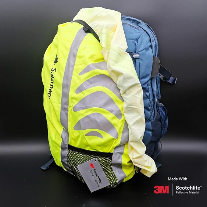 Salzmann Reflective Backpack Cover | High Visibility, Waterproof & Weatherproof | Ideal for Cycling, Running & Hiking