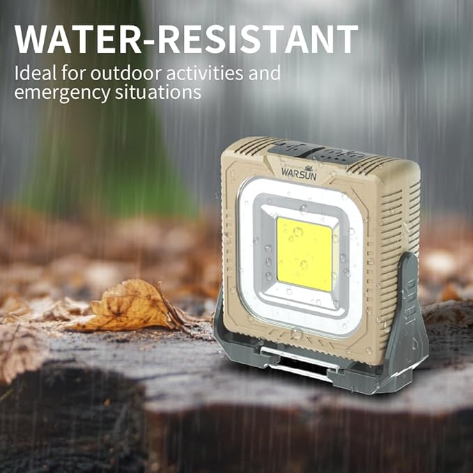 WARSUN Rechargeable LED Camping Lantern Mini Tripod Work Light 6 Modes, 1000 LM High Lumens Portable Magnetic Flashlight,Lightweight Tent Light, for Camping, Repair, Emergency