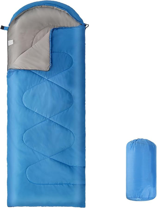 Sleeping Bags for Adults Kids，Lightweight Waterproof Compact Sleeping Bag with Stuff Sack for Warm Camping Cold Hiking Traveling Outdoor Activities