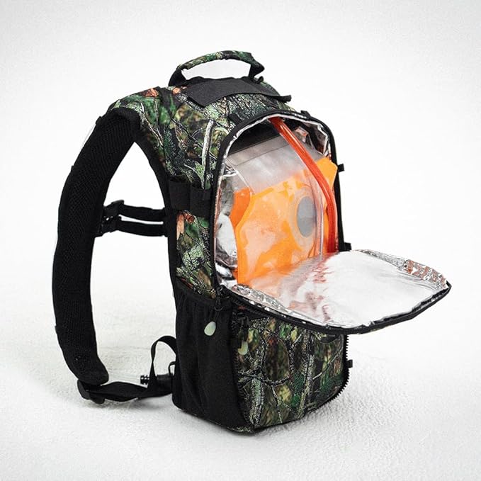 RAVERUNNER® Dino Festival Water Backpack - Dual Chamber Hydration - 3L Insulated Water Backpack for Raves, Festivals, Hiking, Running - Festival Hydration Pack for Hydration Backpack Rave