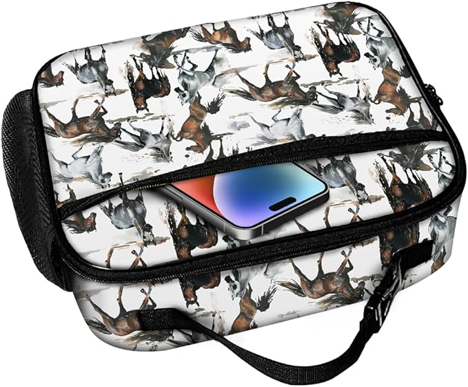 Horse Lunch Bag Reusable Insulated Lunch Box Keep Food Cooler Thermal Lunch Tote for Women Men