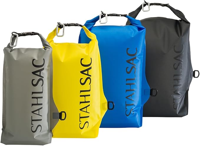 Stahlsac Abyss Drylite Dry Bag 6L in Light Grey | Durable Waterproof Bag | Lightweight Dry Bag for Boating, Hiking, Kayaking, & Rafting | Tested for Enhanced Durability | Removable Straps