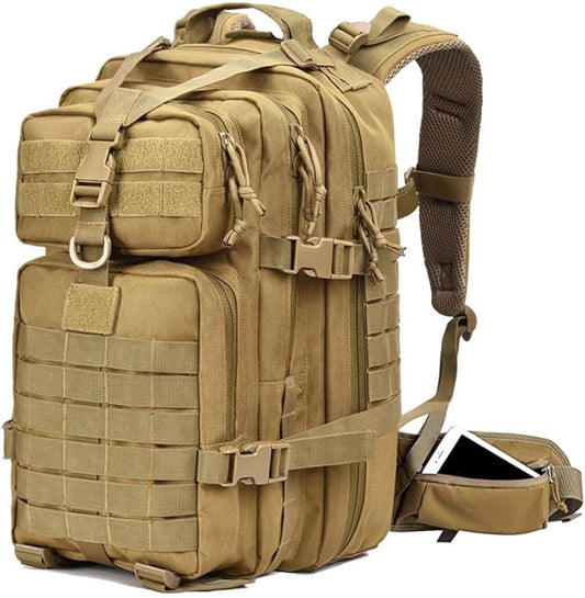 EMDMAK Military Tactical Backpack, 42L Large Military Pack Army 3 Day Assault Pack Molle Bag Rucksack
