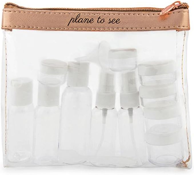 MIAMICA Women's Clear Travel Bottle Kit