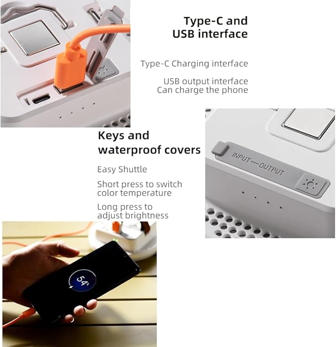 Multifuntional Rechargeable Camping Lantern,Magnetic Flashlight Power Bank for Power Outages,Portable LED Tent Light,Waterproof Emergency Light for Camping Hiking Tent Storms(Green)